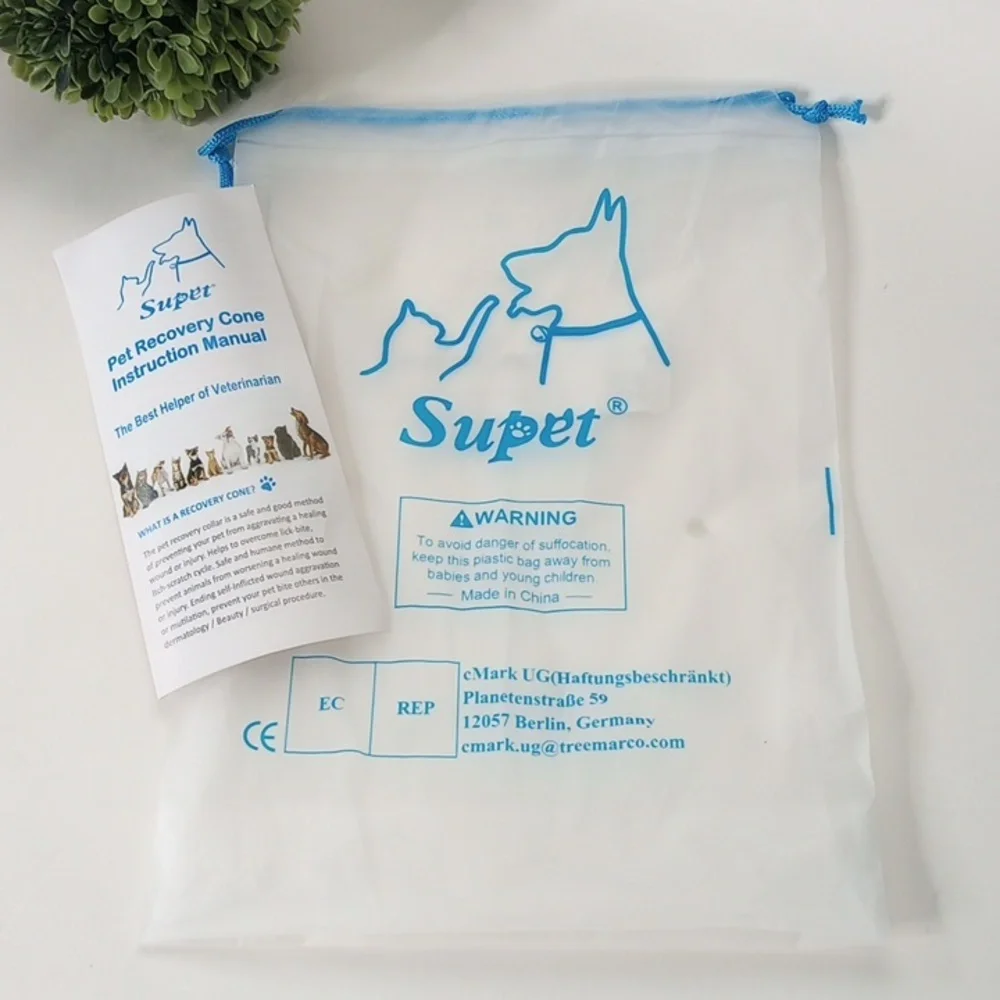 Supet Dog Cone adjustable Pet cone Pet Recovery Collar